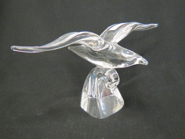 Appraisal: Steuben Crystal Figurine of a Bird in Flight tall signed