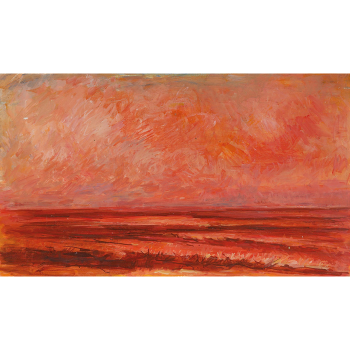 Appraisal: Frank Perri American - Sunset c tempera board x signed