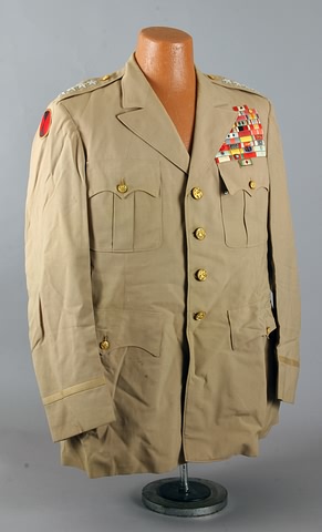 Appraisal: Summer weight uniform featuring bullion rank insignia and shoulder patch