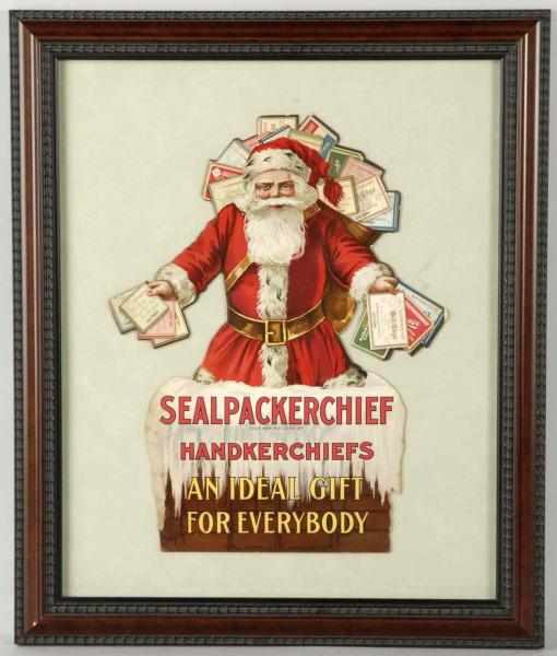 Appraisal: Sealpackerchief Handkerchief Advertising Die-Cut Description Early s Beautiful die-cut of