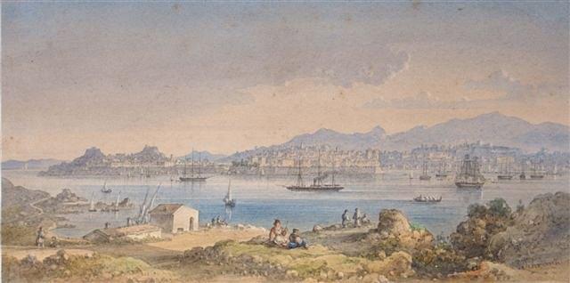 Appraisal: JOSEPH SCHRANZ - c - View of Corfu from the