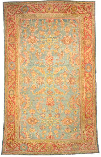 Appraisal: A Sultanabad carpet Central Persia late th century size approximately