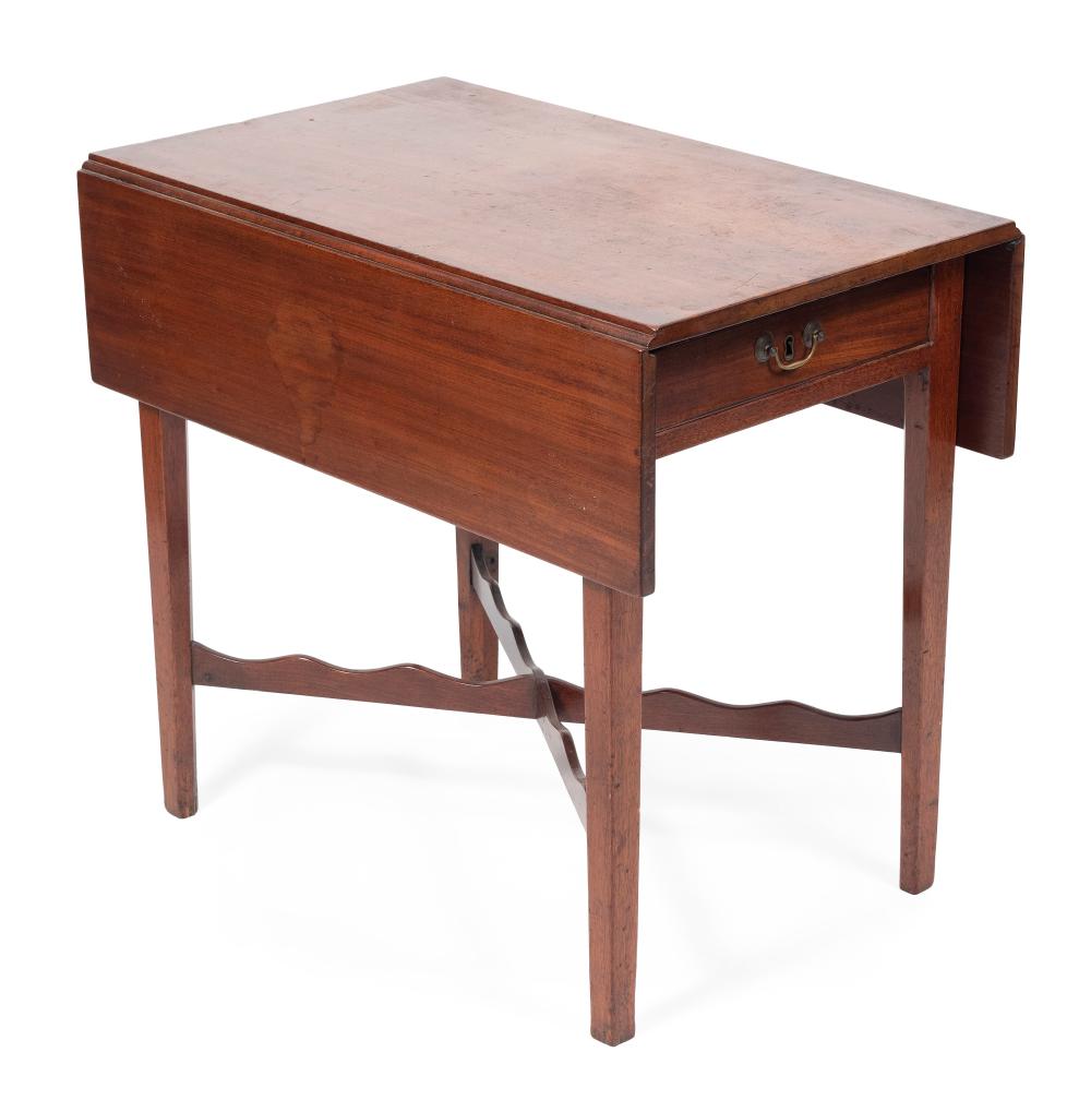 Appraisal: TRANSITIONAL CHIPPENDALE PEMBROKE TABLE RHODE ISLAND CIRCA HEIGHT WIDTH PLUS