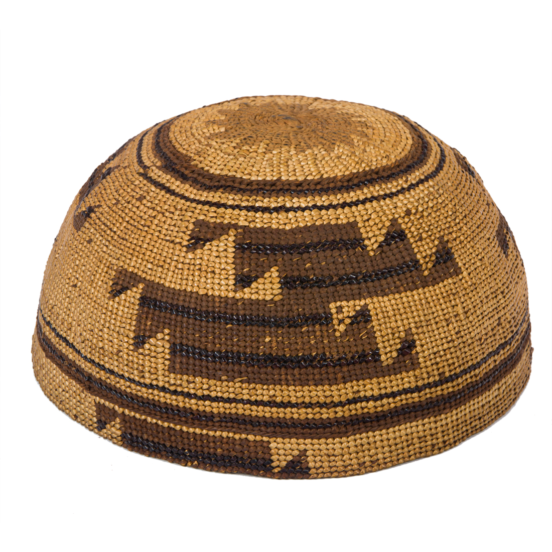 Appraisal: A NORTHWEST CALIFORNIA BASKETRY HAT A Northwest California basketry hat