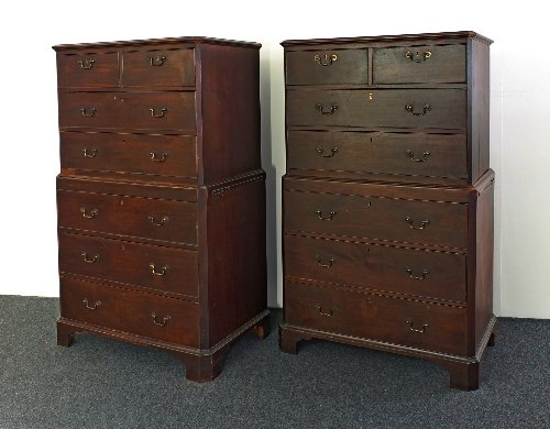 Appraisal: A fine and rare pair of George III mahogany chest