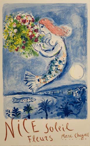 Appraisal: MARC CHAGALL Le Baie des Anges Color lithograph poster x