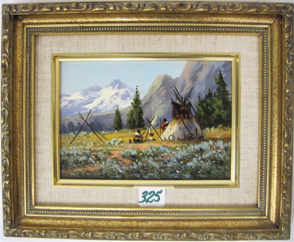 Appraisal: HEINE HARTWIG OIL ON MASONITE California born Mountain landscape with