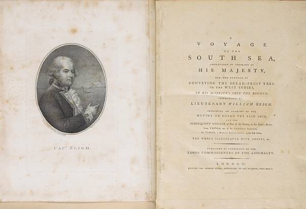 Appraisal: BLIGH WILLIAM - A Voyage to the South Sea Undertaken