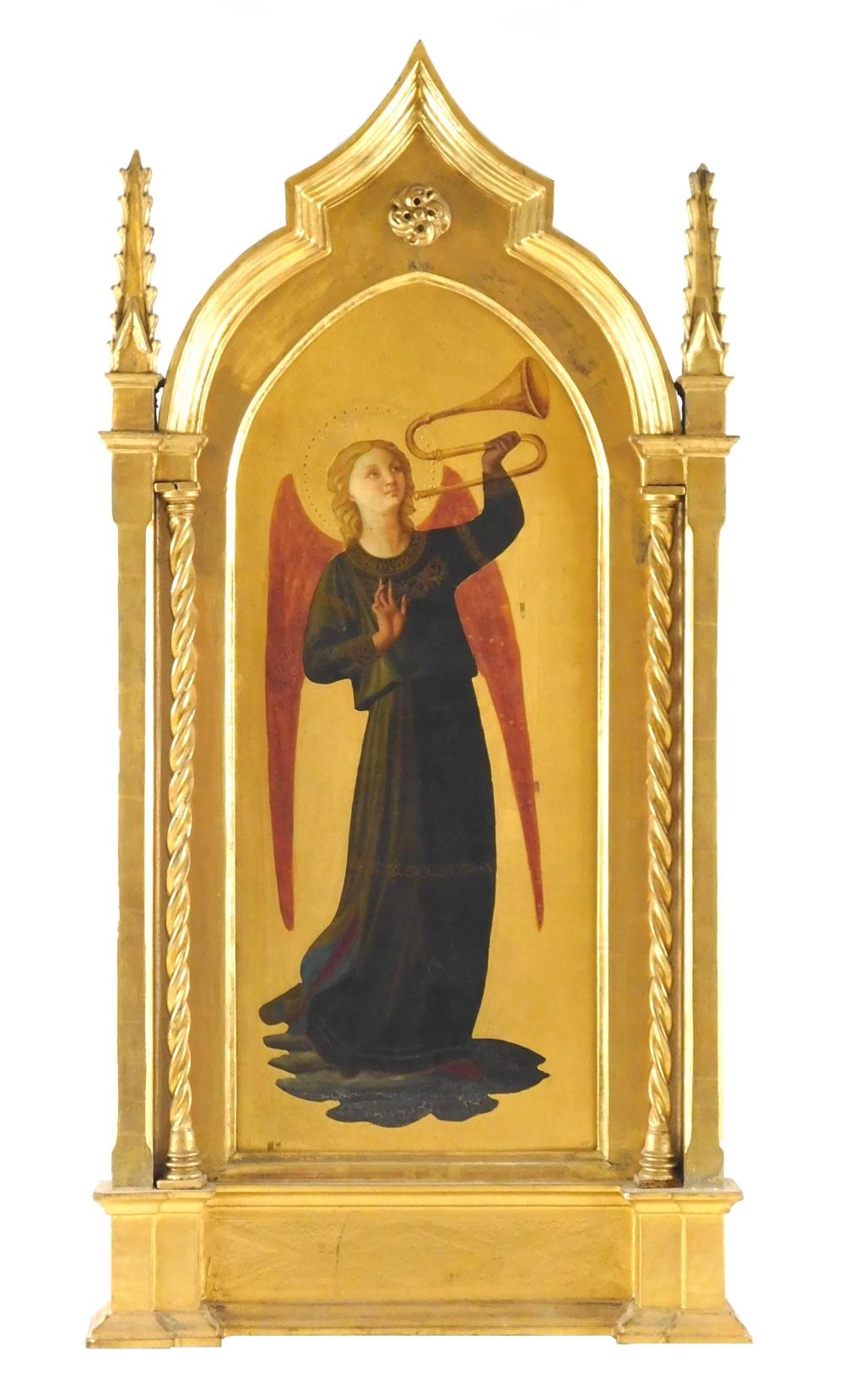 Appraisal: Italian Grande Tour Icon painting of the angel Gabriel th