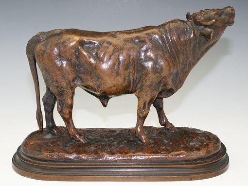 Appraisal: BONHEUR Rosa French - Bull Bronze '' h '' l