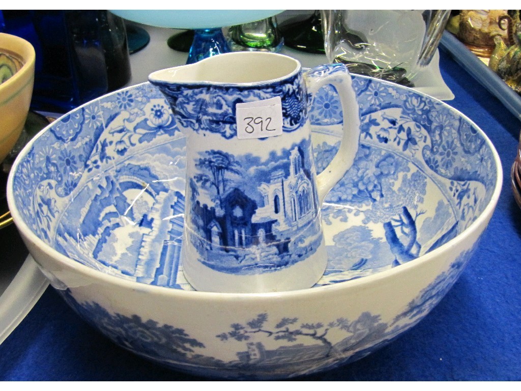 Appraisal: Lot comprising a Spode blue and white bowl and a