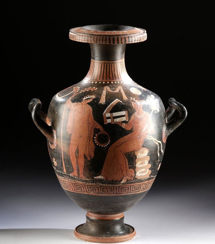 Appraisal: Very Fine Greek Apulian Red Figure Hydria Magna Graecia South