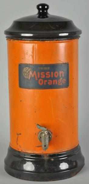 Appraisal: Mission Orange Dispenser Description Circa s to s Painted metal