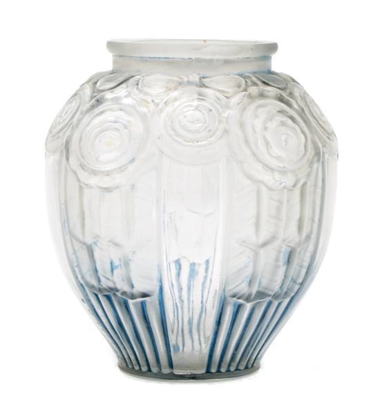 Appraisal: An Andr Hunebelle Art Deco Glass Vase of ovoid form