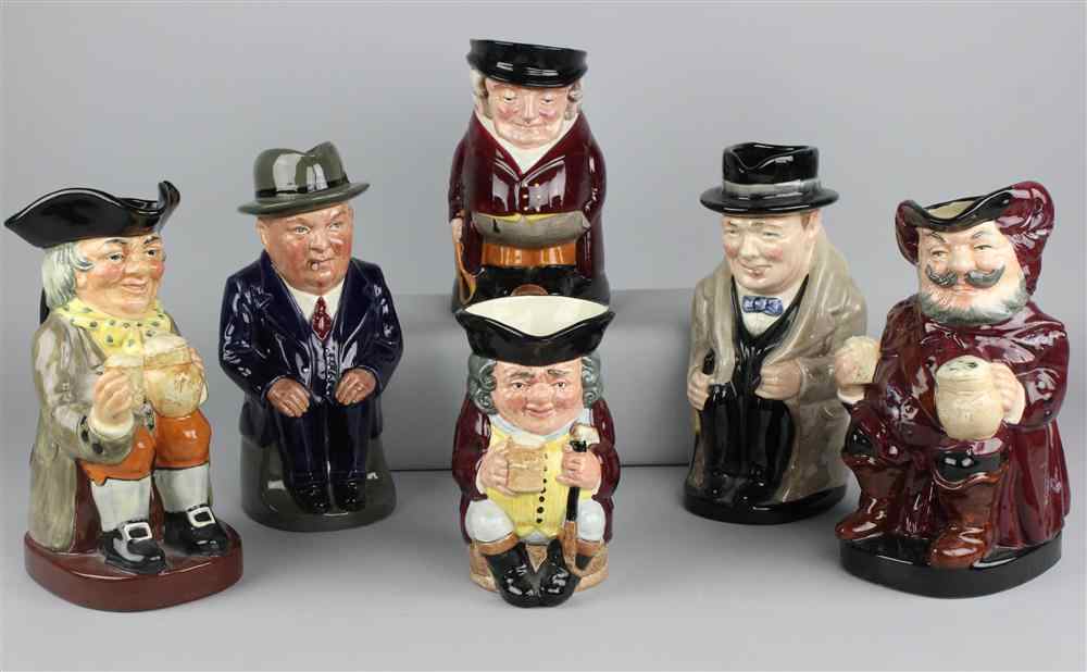 Appraisal: ROYAL DOULTON TOBY JUGS 'FAMOUS CRONELL FLUXES' also including Jolly