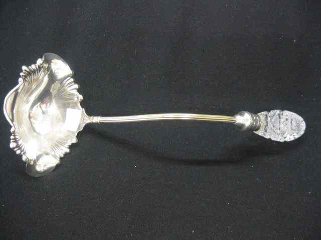 Appraisal: Pairpoint Cut Glass Silverplate Punch Ladle brilliant period '' long