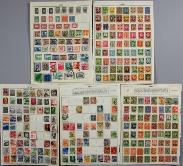 Appraisal: Group of foreign stamps to include Japan three partial pages