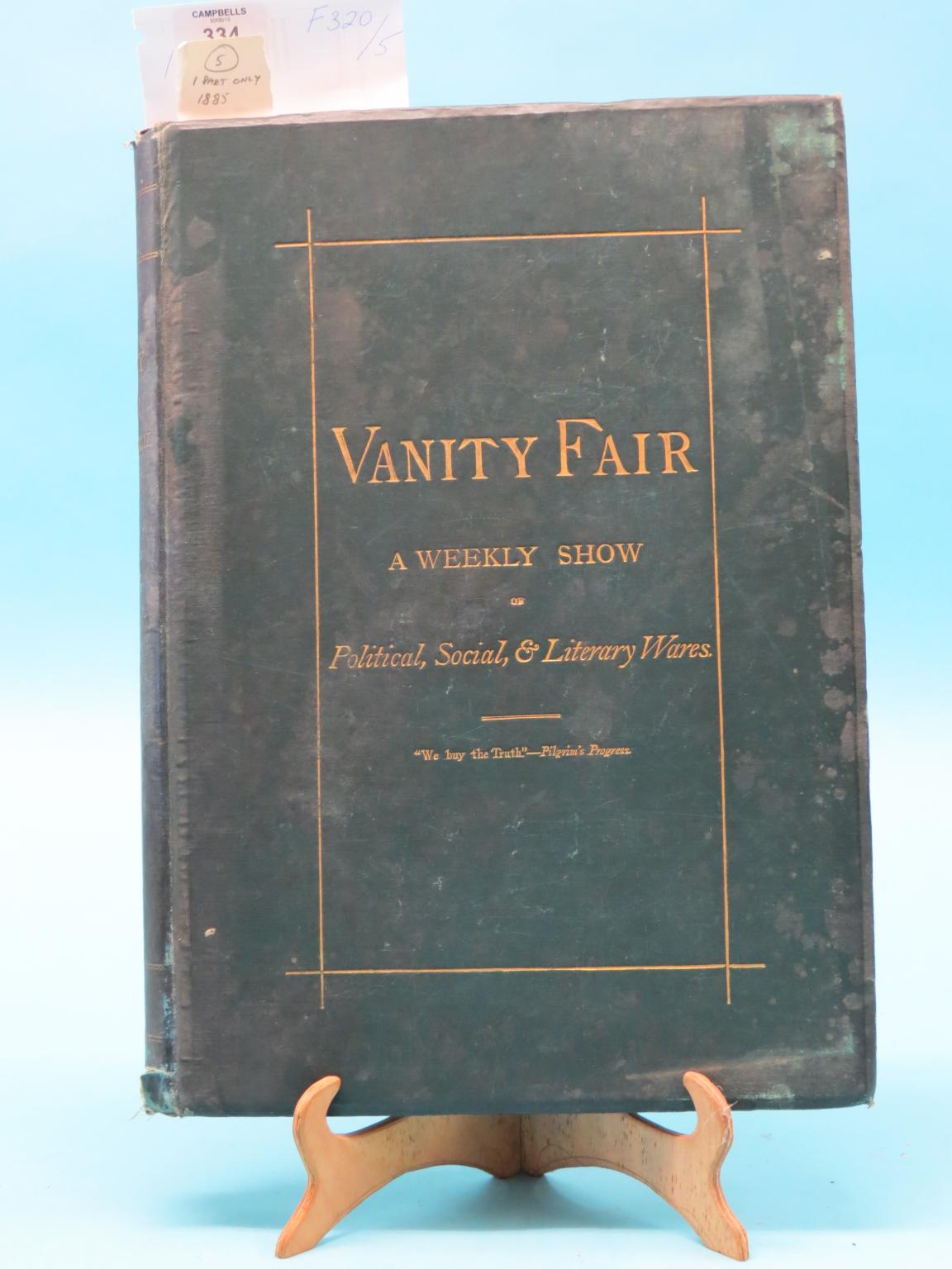 Appraisal: Vanity Fair volume January-June to include billiards legal publisher's green