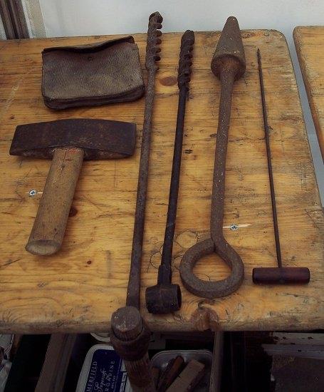 Appraisal: A bell hanger's gimlet and other builder's tools