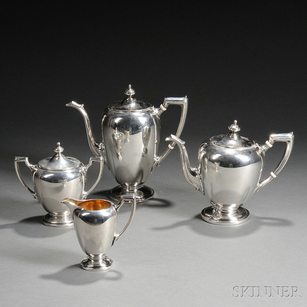 Appraisal: Four-piece Reed Barton Sterling Silver Tea and Coffee Service Taunton