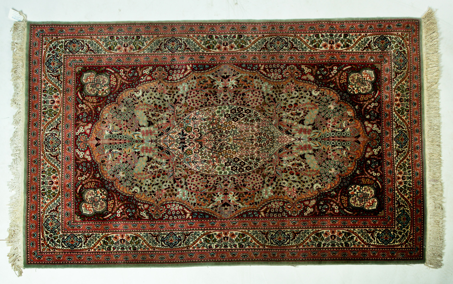 Appraisal: HANDMADE ORIENTAL AREA RUG Pakistani Kashan nd half- th century