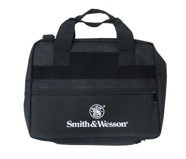 Appraisal: Smith Wesson black cloth pistol bag will hold two pistols