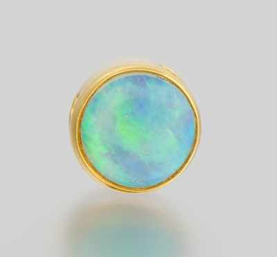 Appraisal: A Ladies' k Gold and Black Opal Pendant k yellow