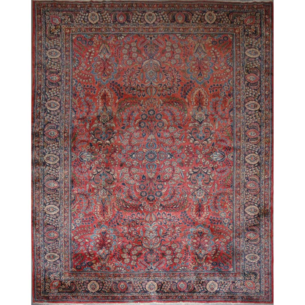 Appraisal: Sarouk Carpet North Persia circa The madder field with a