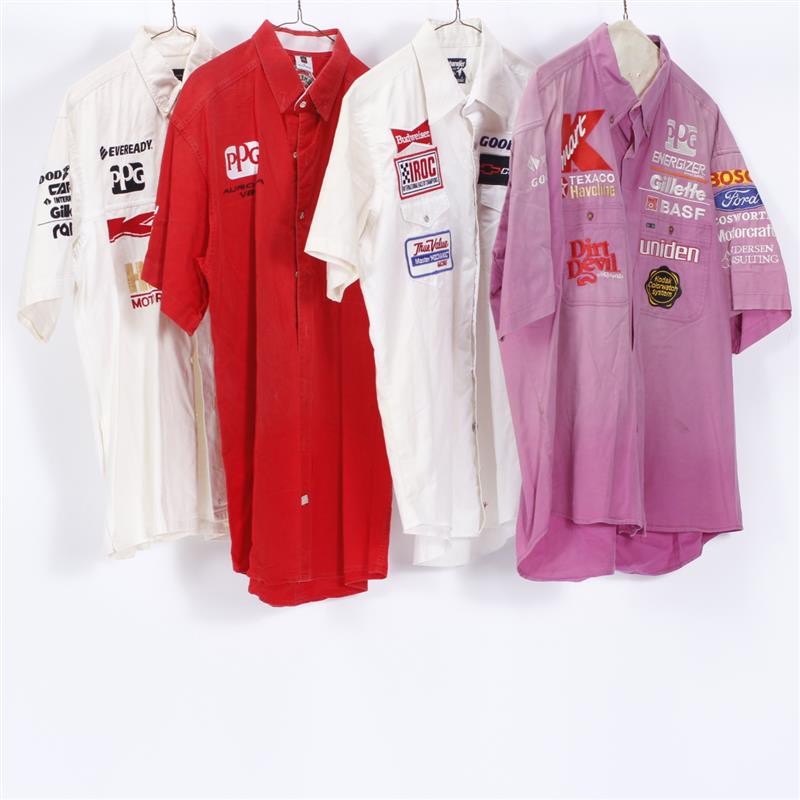 Appraisal: Four Auto Racing Pit Crew Apparel items Size XL Purple