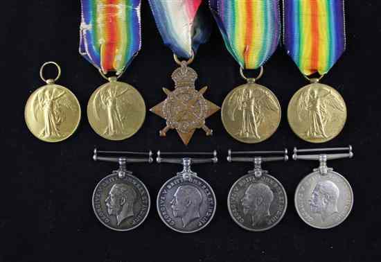 Appraisal: Four WWI medal groups comprising trio to Staff Nurse K