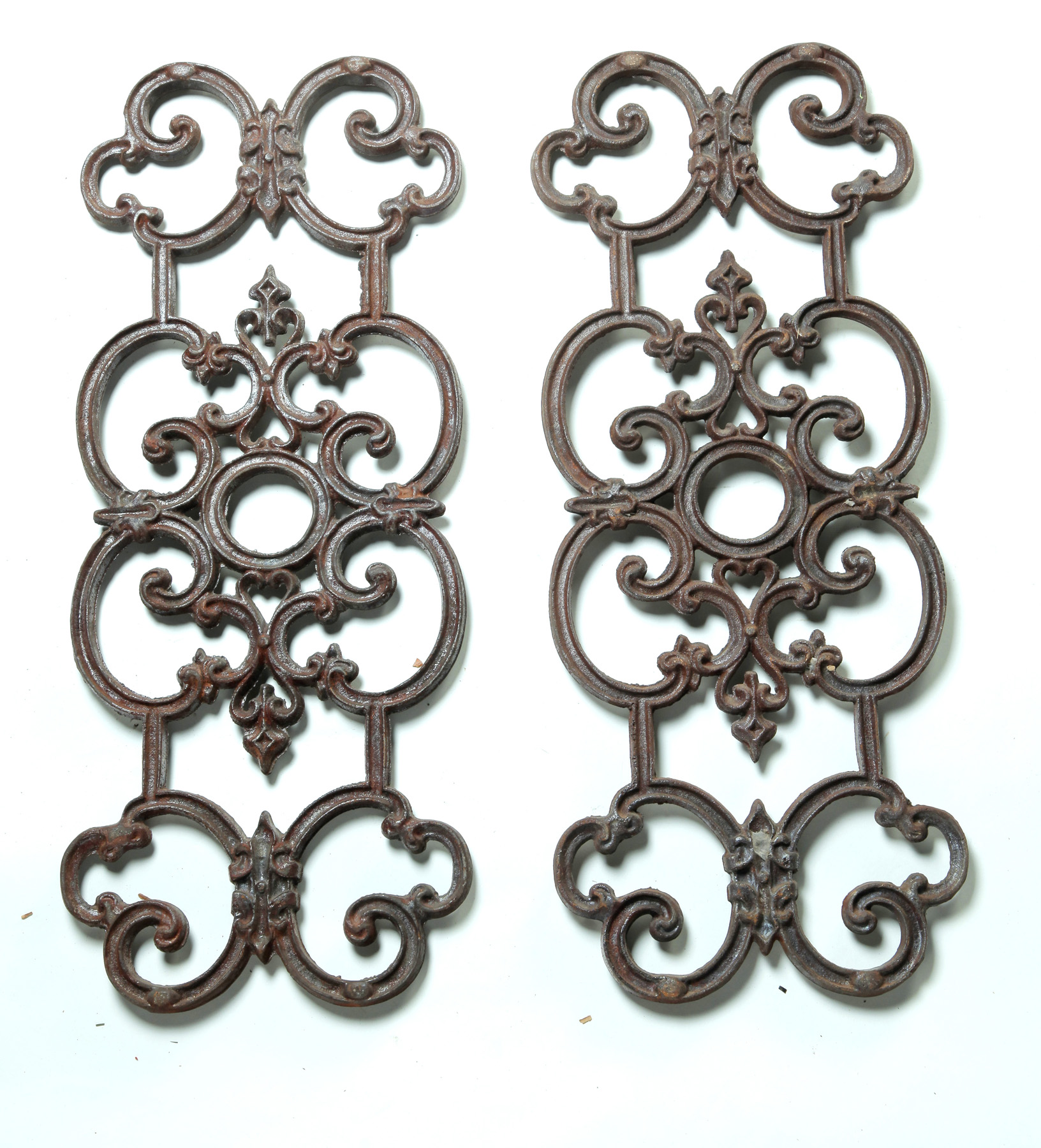 Appraisal: PAIR OF AMERICAN CAST IRON PANELS Late th-early th century