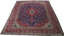 Appraisal: An Old Persian Kashan Traditional Kashan design with a red