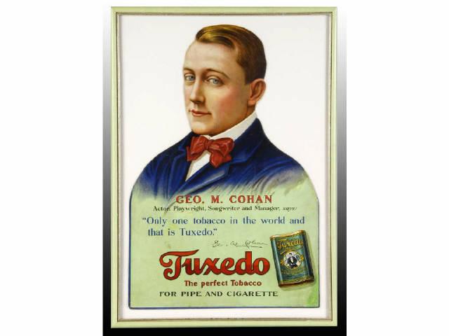 Appraisal: Cardboard Tuxedo Tobacco Geo E Cohan Sign Description Beautiful image