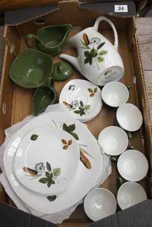 Appraisal: Tray comprising Midwinter Stilo Craft Fashion Shape Dinner Set consisting