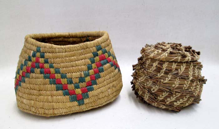 Appraisal: TWO HAND WOVEN BASKETS BY HAZEL UNDERWOOD Washington State th