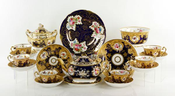 Appraisal: - th C English Porcelain Tea Set th century English