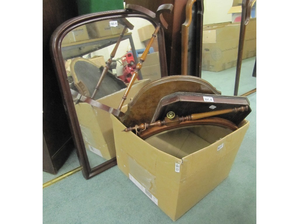 Appraisal: Box of assorted mirrors and table tops etc