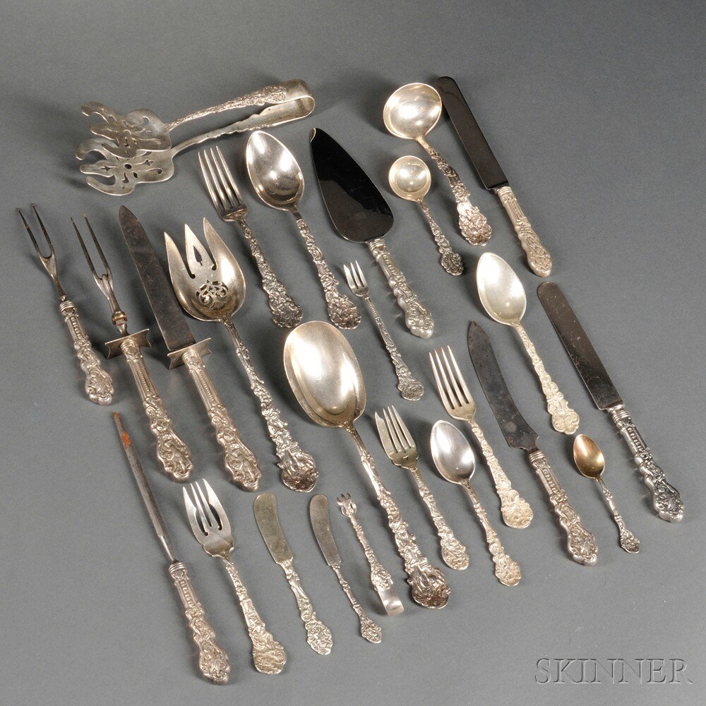 Appraisal: Assembled Gorham Versailles Pattern Sterling Silver Flatware Service Providence Rhode