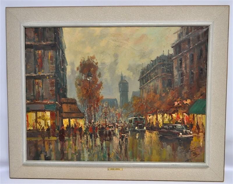 Appraisal: HENRI LORVAL MID CENTURY OIL PARIS STREET Henri Lorval dutch