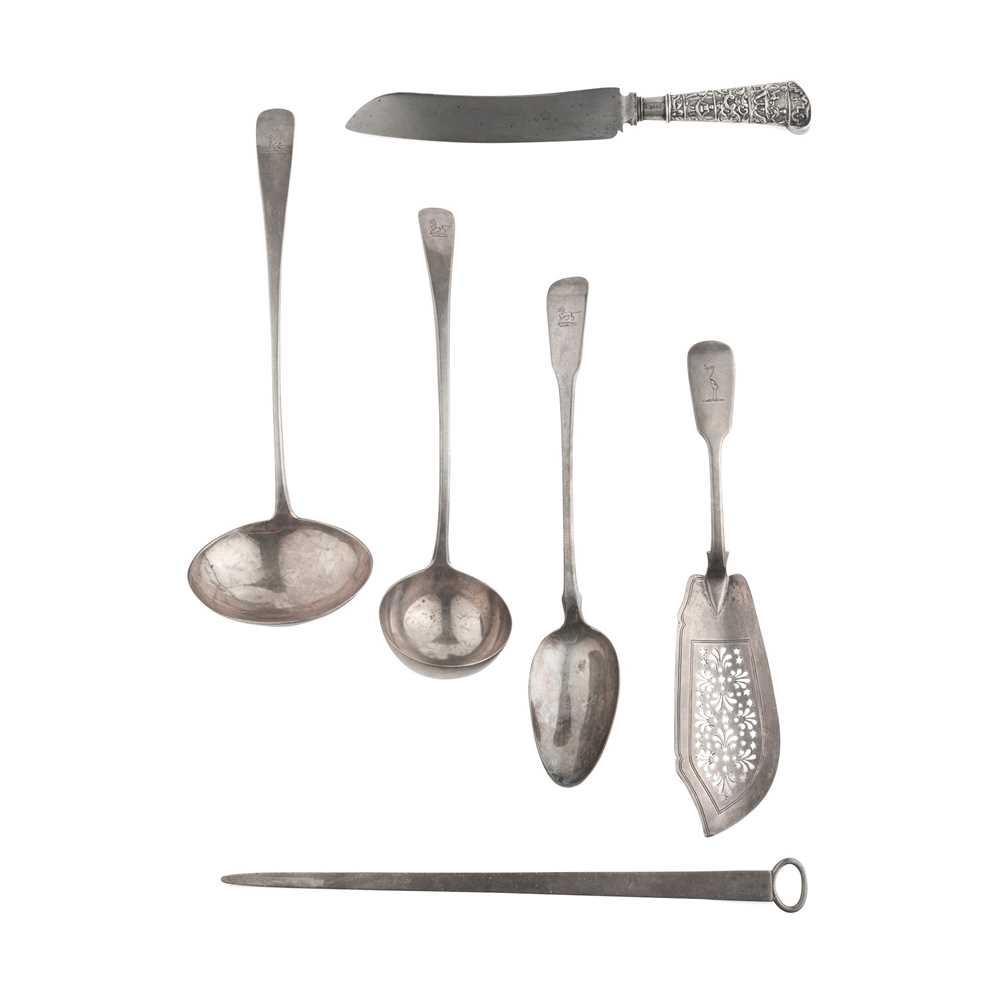 Appraisal: A COLLECTION OF EARLY TH-CENTURY FLATWARE to include a soup