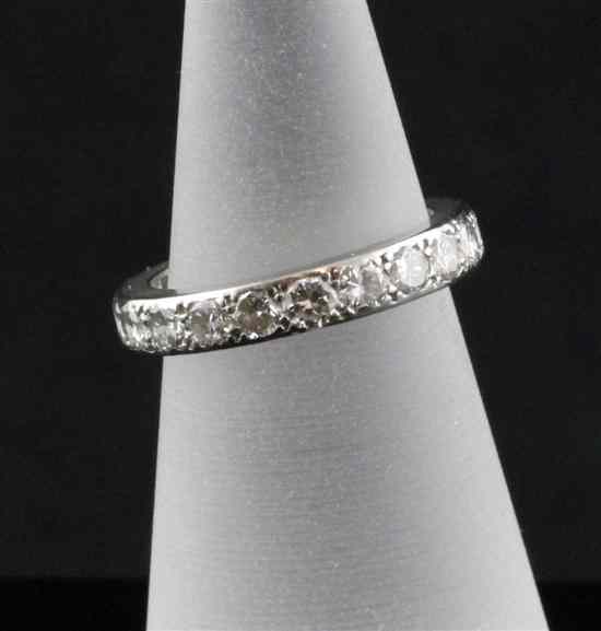 Appraisal: An ct white gold and diamond eternity ring set with