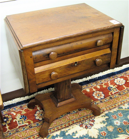 Appraisal: AN EMPIRE MAHOGANY WORK TABLE American mid th century The