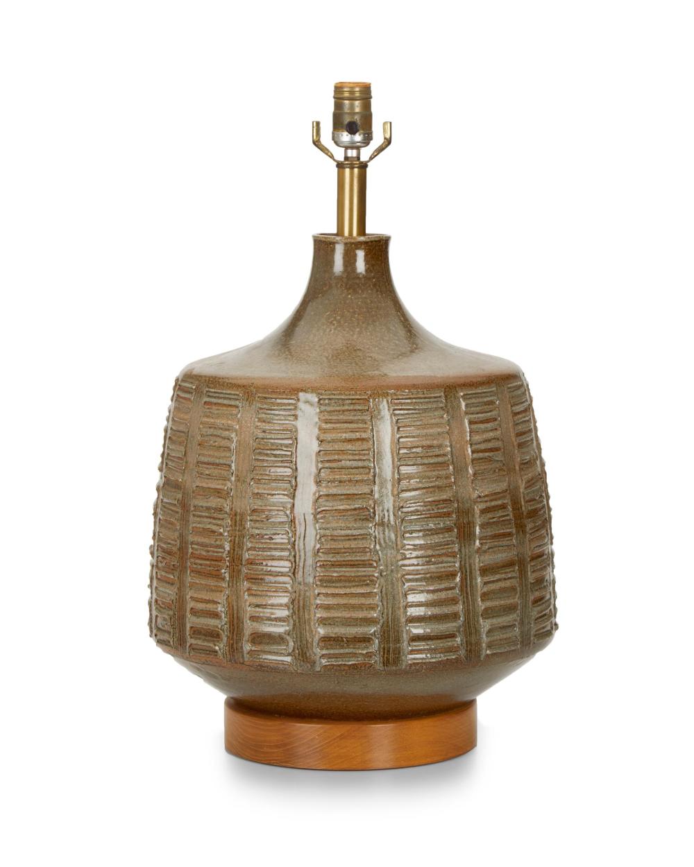 Appraisal: David Cressey - American Pro Artisan table lamp base Glazed