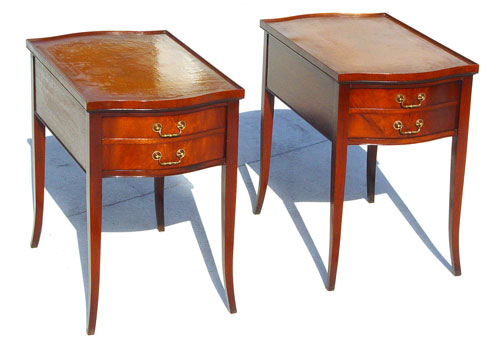 Appraisal: PAIR IMPERIAL DRAWER MAHOGANY SIDE TABLE drawers marked Imperial Measures