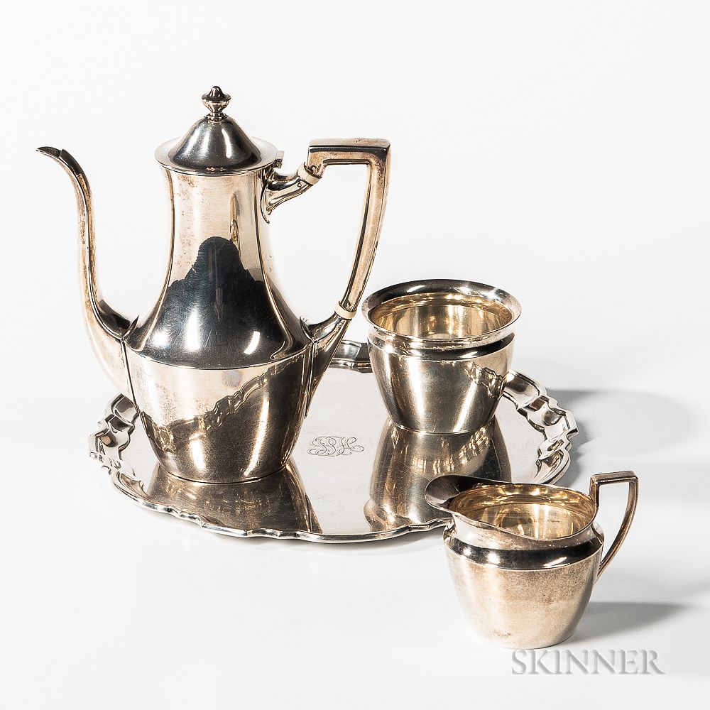 Appraisal: Four-piece Tiffany Co Sterling Silver Coffee Service Four-piece Tiffany Co