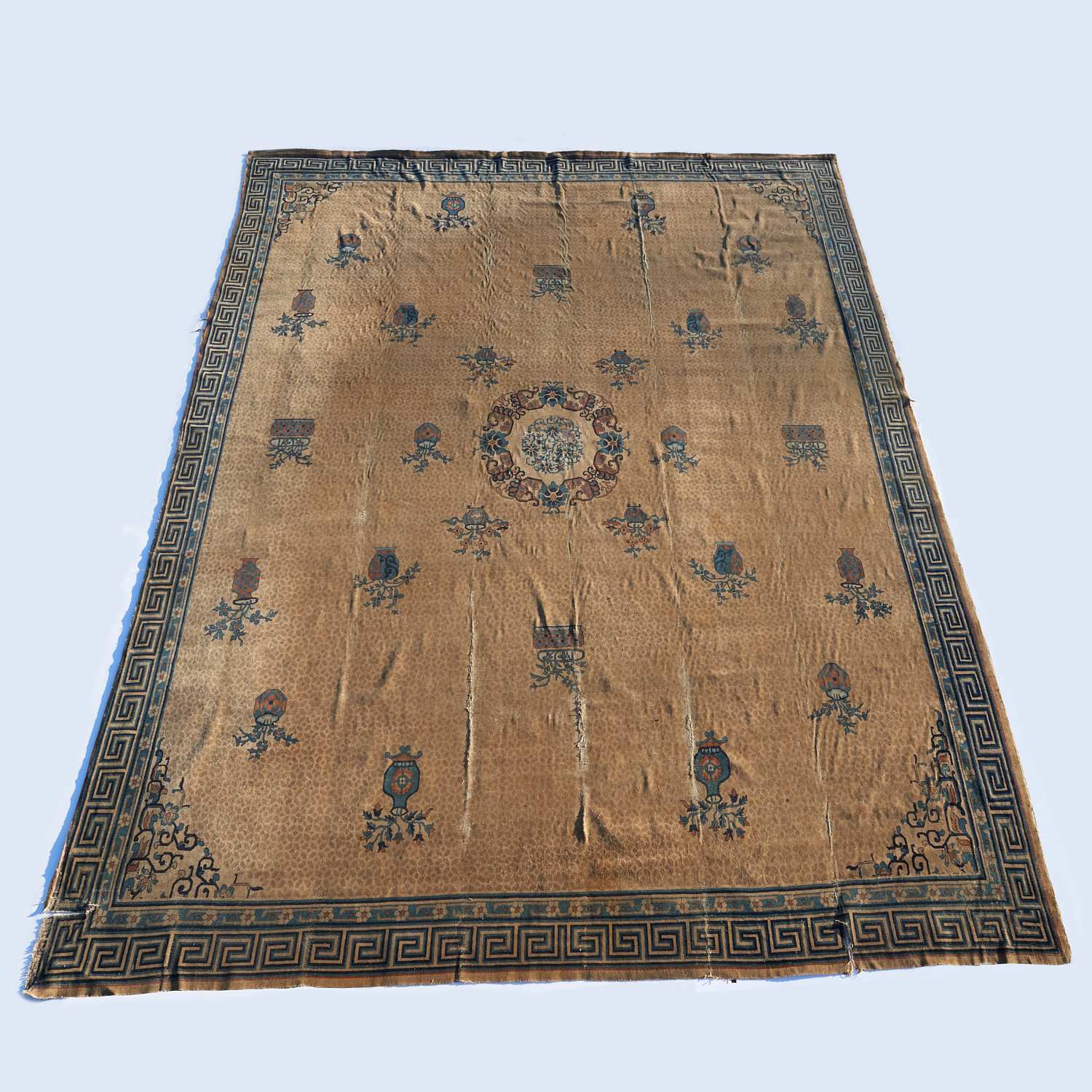 Appraisal: ROOM SIZE ANTIQUE PEKING CARPET c China low pile wool