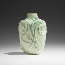 Appraisal: Mary Louise McLaughlin RARE LOSANTI VASE USA - hand-carved and