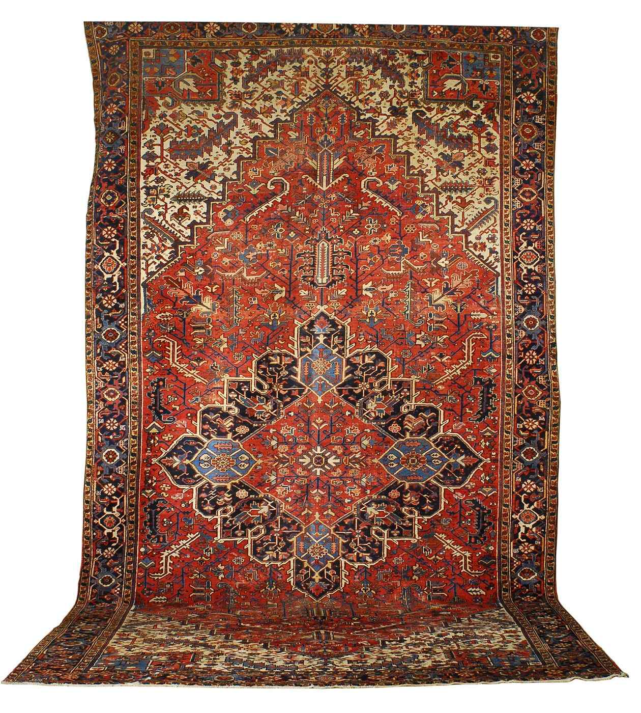 Appraisal: ORIENTAL RUG HERIZ ' ' x ' Gabled medallion of