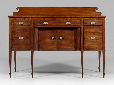 Appraisal: Southern Federal sideboard figured mahogany veneers with poplar and white