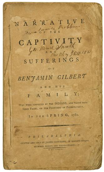 Appraisal: WALTON William -- Benjamin GILBERT A Narrative of the Captivity